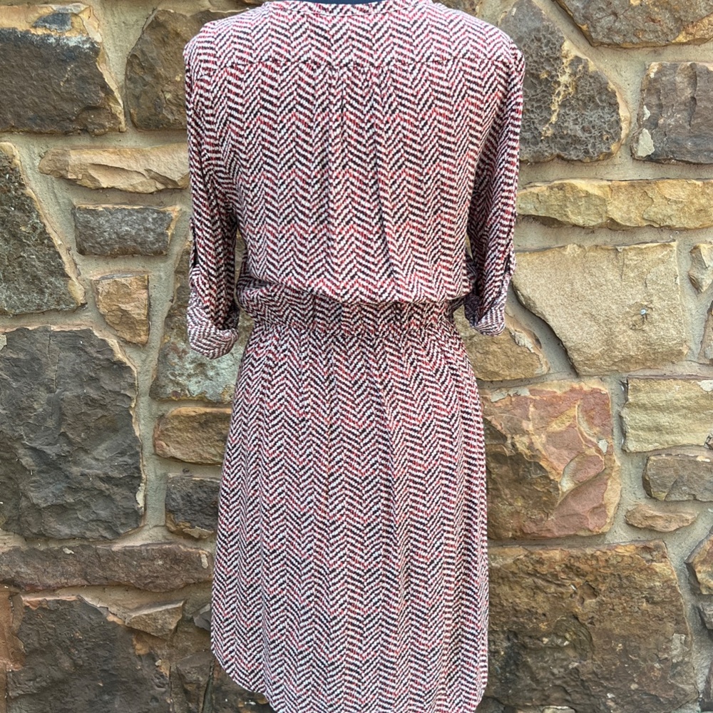 Comme Toi Patterned Button Up Shirt Dress - Size M - Picture 4 of 4